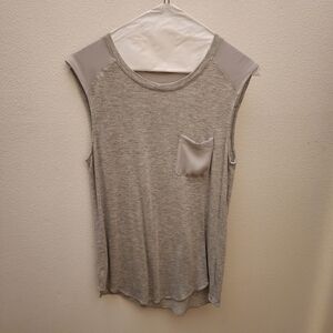 Ann Taylor Loft gray sleeveless blouse small